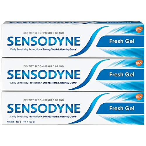 -Sensodyne Fresh Gel Toothpaste, 150 g (Pack of 3)