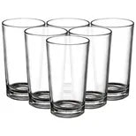 Yera Glass Tumbler - Straight, With Heavy Bottom, Food Grade, Odour & Stain Free, 280 ml (Set of 6)