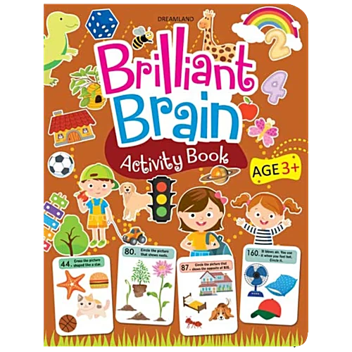 Dreamland Brilliant Brain Activity Book - Children Interactive, Above 3+ Age, 80 Pages, 1 pc