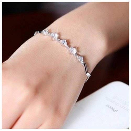 YouBella Jewellery Silver Plated Charm Bracelet Bangle For Girls and Women