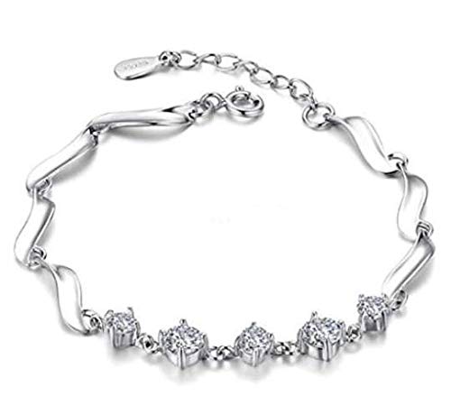 YouBella Jewellery Silver Plated Charm Bracelet Bangle For Girls and Women