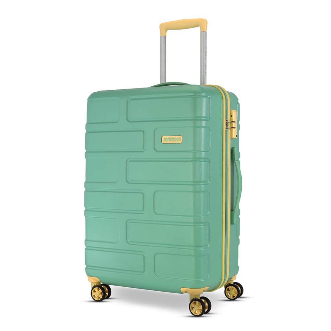 American Tourister Bricklane+ 4 Wheel Spinner Suitcase Polycarbonate (Pc) 80 Cm Large Emerald Green Check-in Hard Luggage