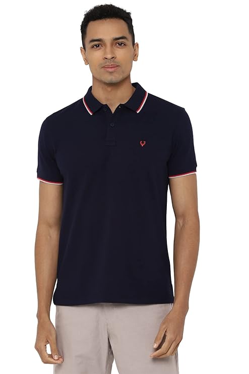 Allen Solly Men's Solid Regular Fit Polo