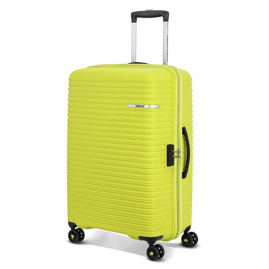 American Tourister Liftoff 79 Cms Large Check-in Polypropylene Hard Sided Double Spinner 4 Wheel Luggage/Trolley Bag/Suitcase (Apple Green)