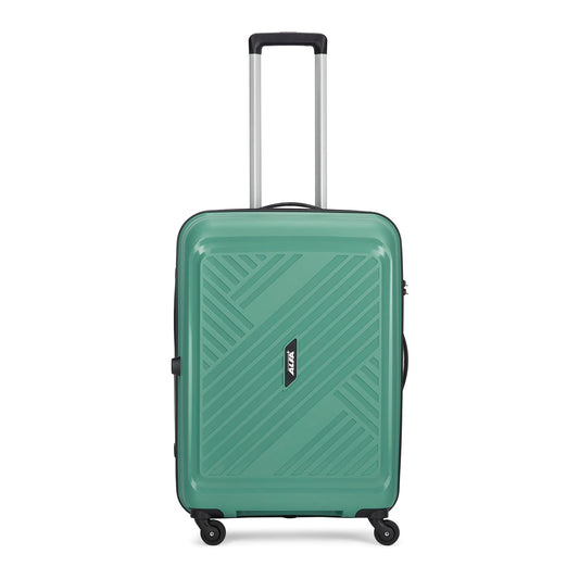 ALFA Aristocrat Polypropylene Rhino Check-in 65 Cm (Medium) 4 Spinner Wheels Trolley Bags for Travel, Hard Case Lightweight Bag with Combination Lock, Tough Suitcase, 3 Years Warranty(Green)