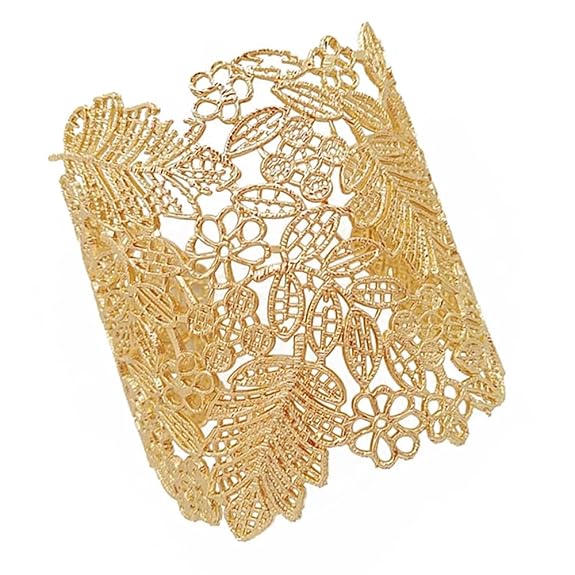 YouBella Fashion Jewellery Celebrity Inspired Cuff Bracelet for Women and Girls (Gold) (YBBN_92232)