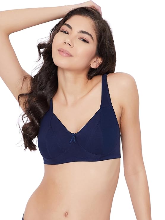 Women's Cotton Non-Padded Wire Free Full Coverage Bra