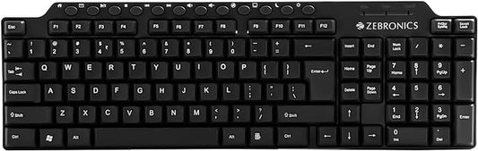 Zebronics ZEB-KM2100 Multimedia USB Keyboard Comes with 114 Keys Including 12 Dedicated Multimedia Keys & with Rupee Key