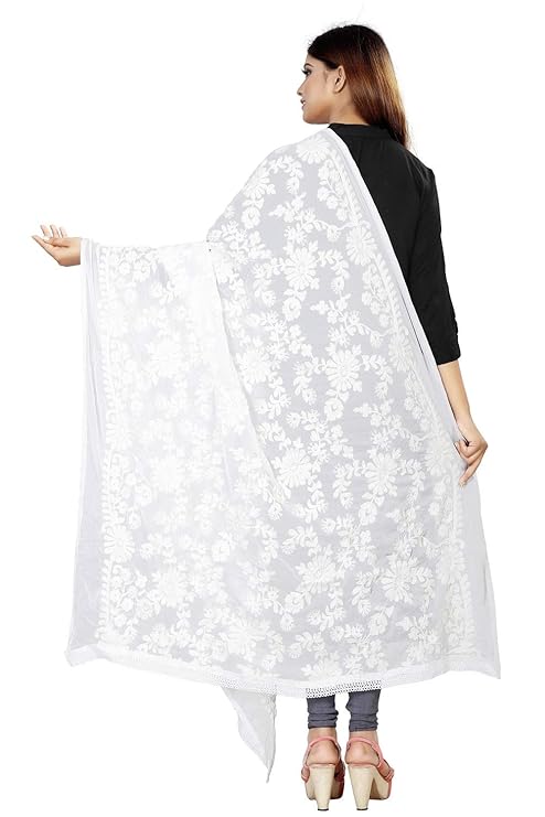 Women's Embroidered Chiffon Dupatta