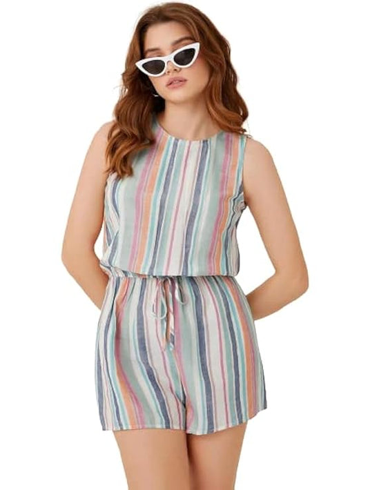 Women's Rayon Dress Mini Jumpsuit