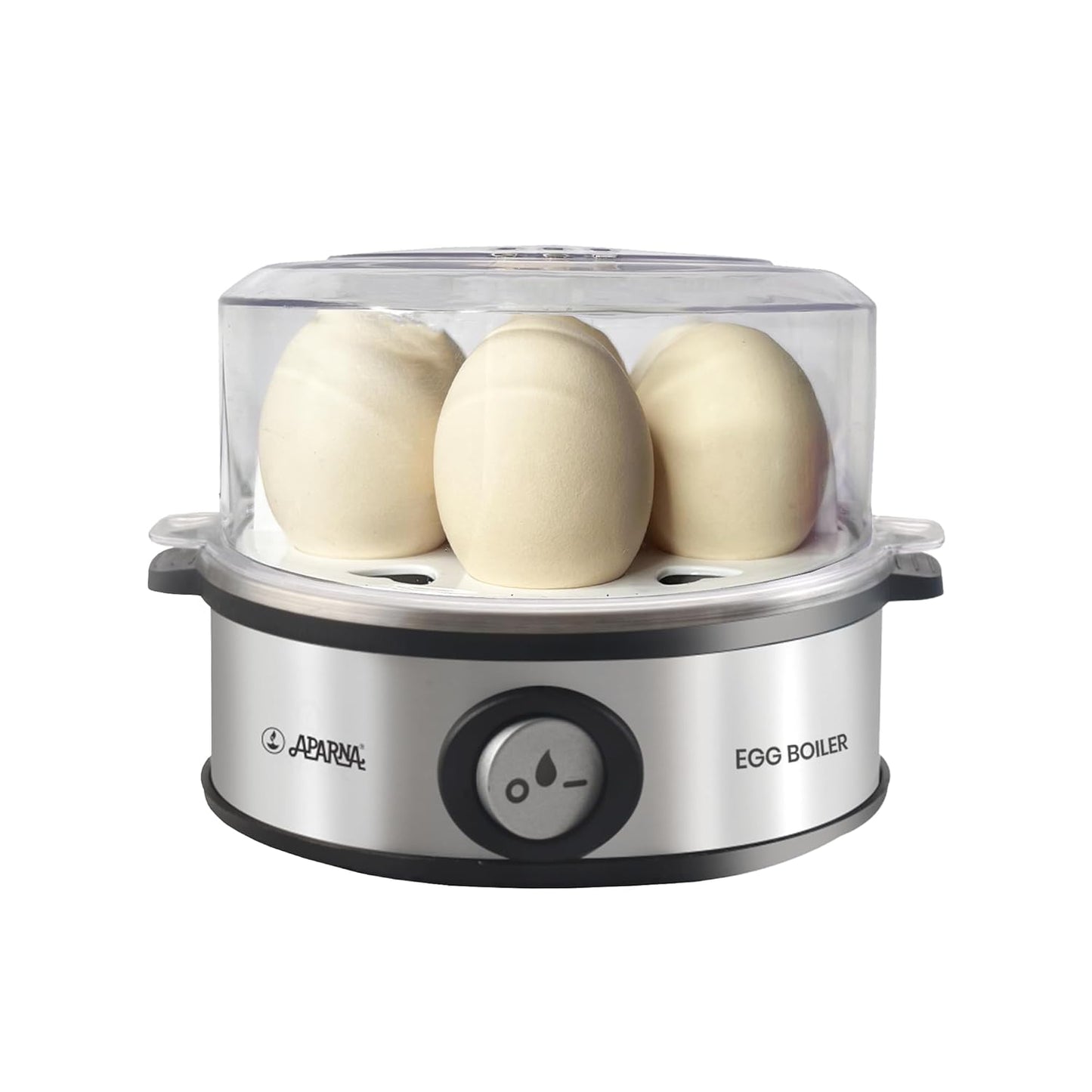 Aparna Premium Egg Boiler Machine - 350 Watts Stainless Steel| Boil upto 7 Eggs (Hard, Medium, Soft) | 1 year warranty | Automatic, Overheat Protection