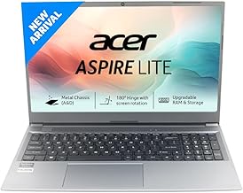 Acer Aspire Lite AMD Ryzen 5-5625U Premium Thin and Light Laptop (16 GB RAM/512 GB SSD/Windows 11 Home) AL15-41, 39.62 cm (15.6") Full HD Display, Metal Body, Steel Gray, 1.59 KG