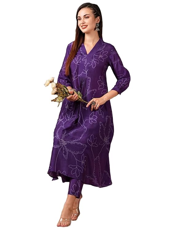 Women's Cotton Blend Kurta & Pant