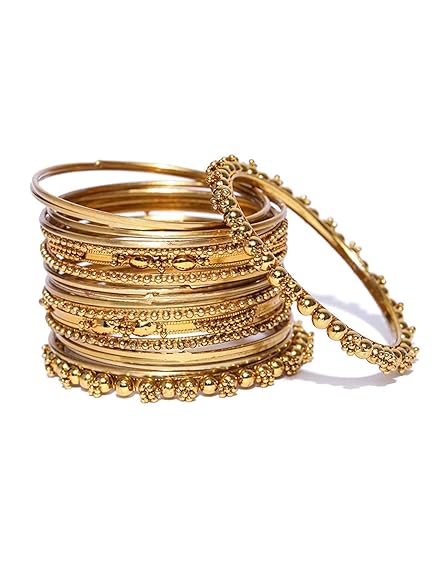 YouBella Jewellery Traditional Gold Plated Bracelet Bangles Set for Girls and Women