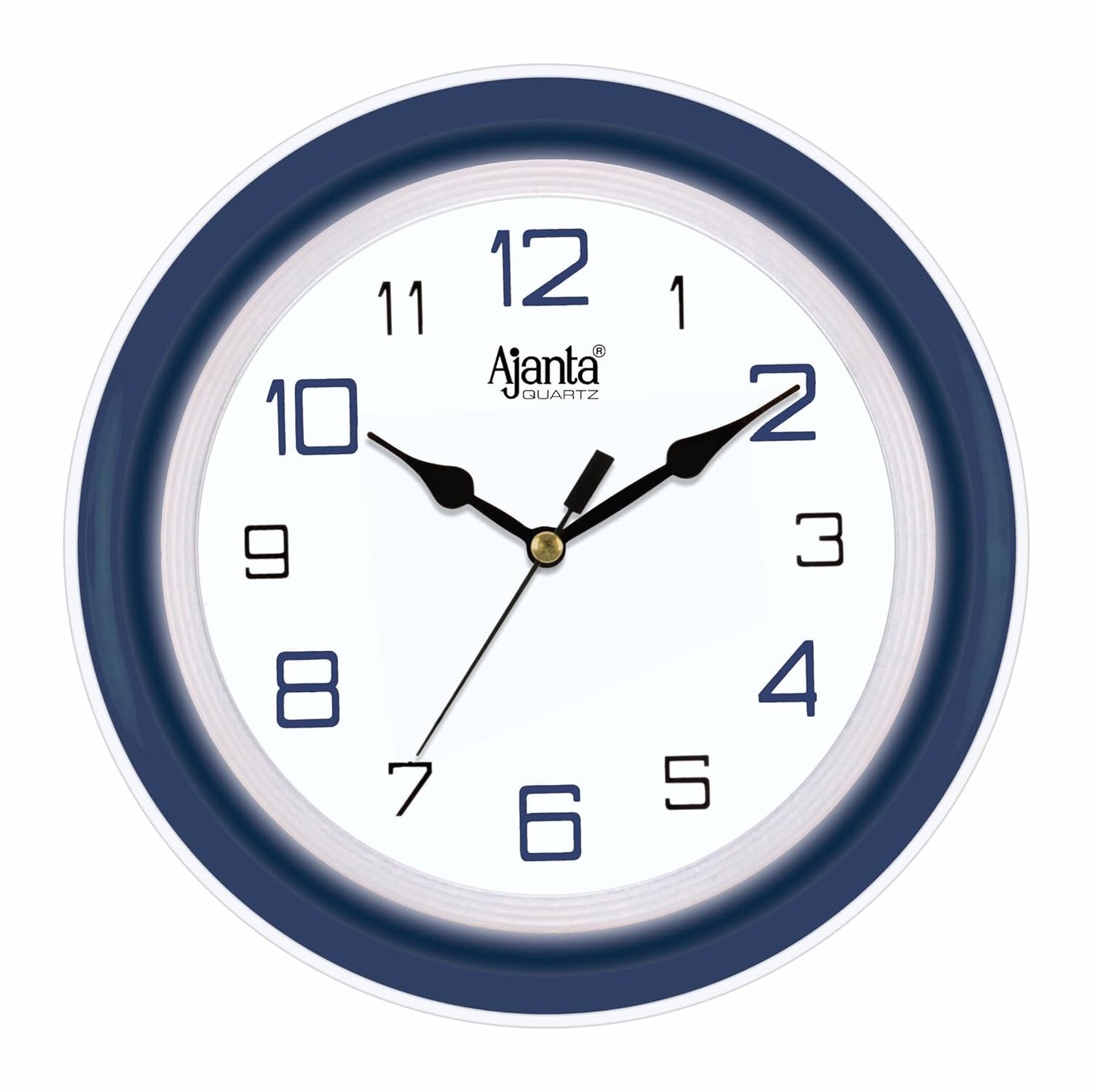 Ajanta Aq-2147 Quartz Glass Abstract Blue Analog Office Clock (210 X 42 X 211 Mm)