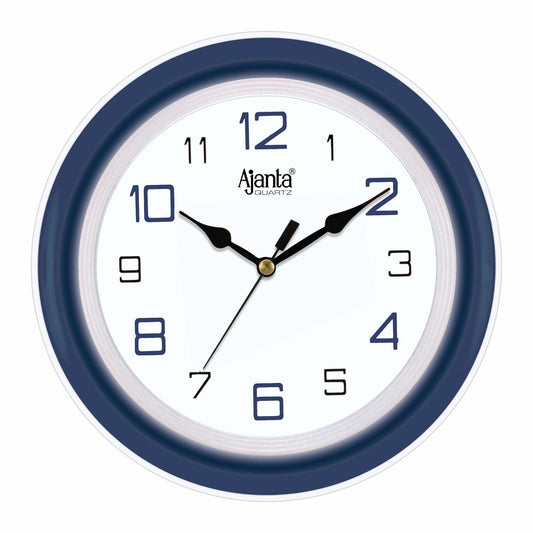 Ajanta Aq-2147 Quartz Glass Abstract Blue Analog Office Clock (210 X 42 X 211 Mm)