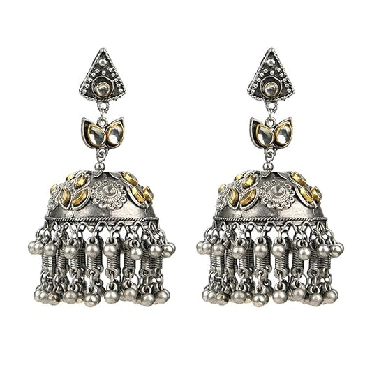 XPNSV Oxidised Jhumka Earring | Anti Tarnish, Light Weight, Diwali Special Jewellery for Women, Girls and Her