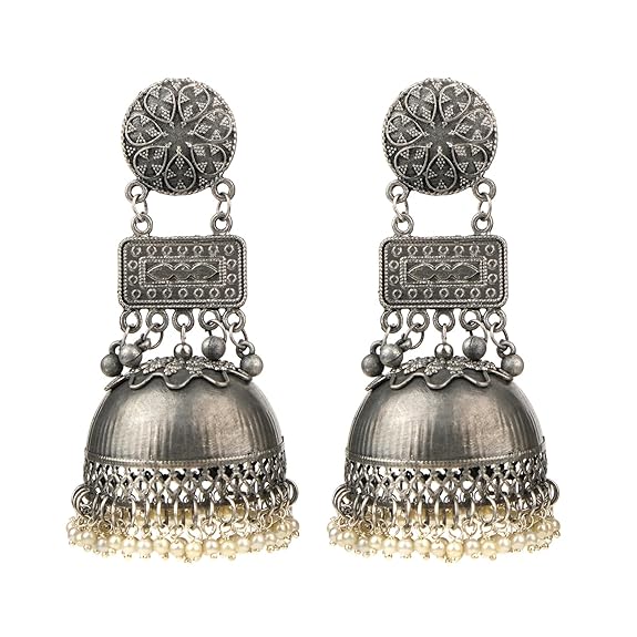 XPNSV Oxidised Jhumka Earrings | Anti Tarnish, Light Weight, Diwali Special Jewellery for Women, Girls and Her