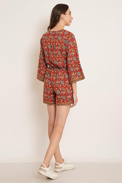 aipuri Cotton Printed Playsuit for Women