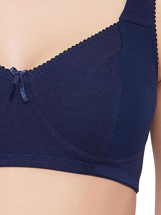 Women's Cotton Non-Padded Wire Free Full Coverage Bra