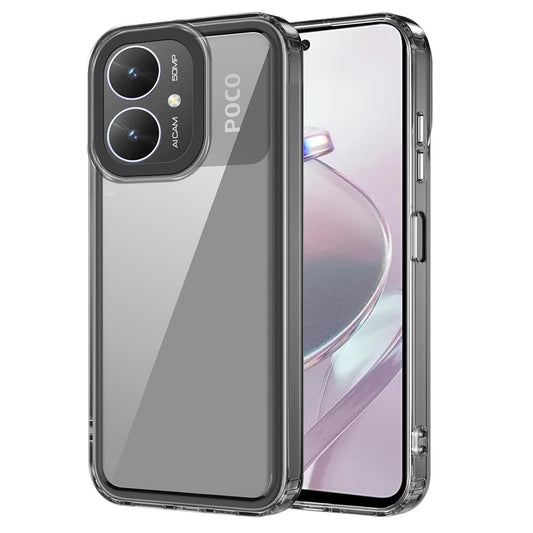 Zapcase Back Case Cover for Poco M6 5G | Compatible for Poco M6 5G Back Case Cover | Case Cover with Camera Protection | (TPU + PC | Translucent Black)