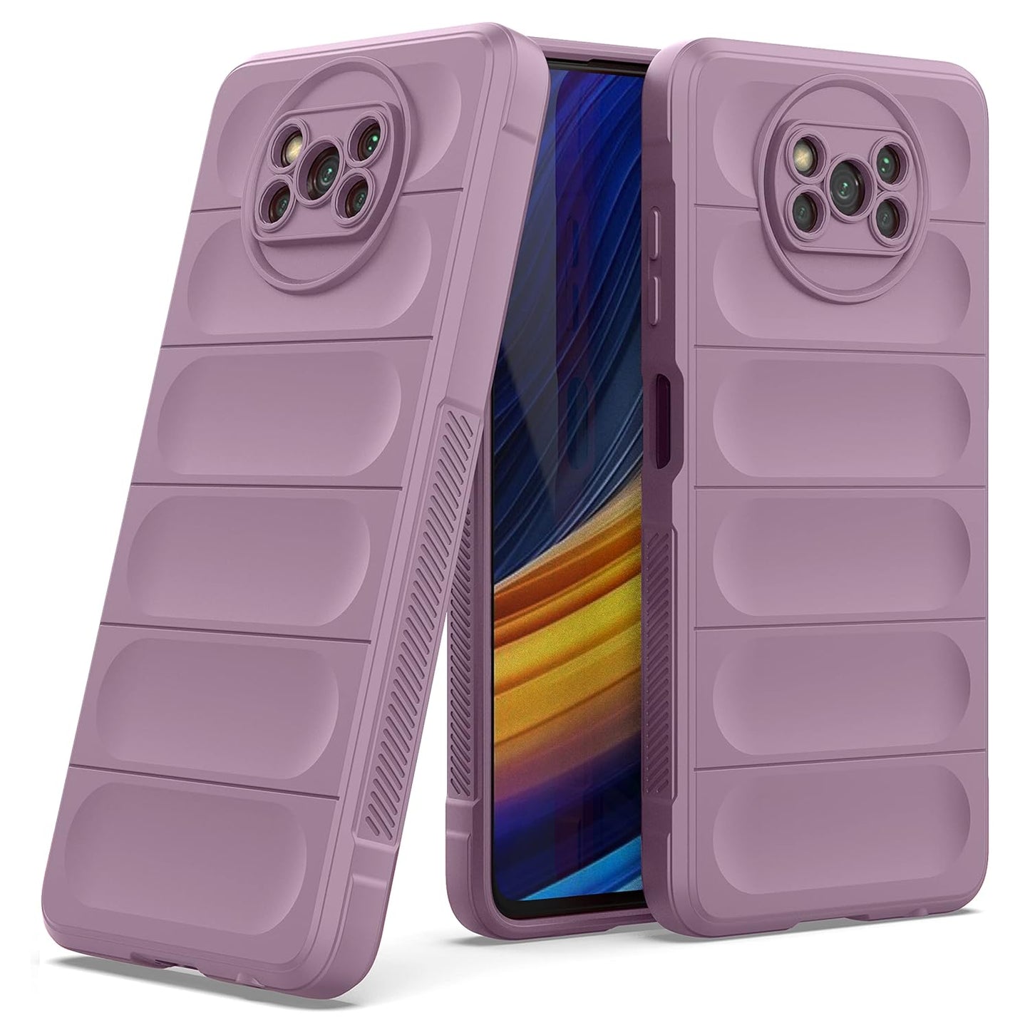 Zapcase Back Case Cover for Poco X3 / Poco X3 Pro | Compatible for Poco X3 / Poco X3 Pro Back Cover | Liquid Silicon Case for Poco X3 / Poco X3 Pro with Camera Protection |Lavender