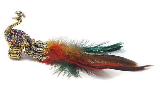 YouBella Designer Peacock Feather Adjustable Ring for Women