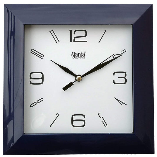 Ajanta Plastic Abstract Wall Clock (172 Mm X 172 Mm X 35 Mm 1847 - Black) - Analog