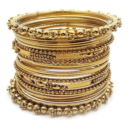 YouBella Antique Look Jewellery Gold Plated Traditional Bracelet Bangles Set for Women