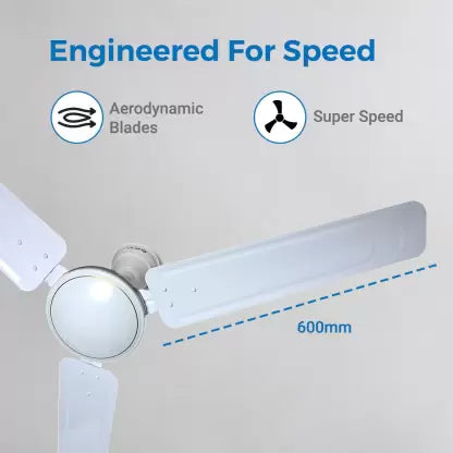 BAJAJ Crest Neo 1200 mm 3 Blade Ceiling Fan  (Ultra High Speed | White
